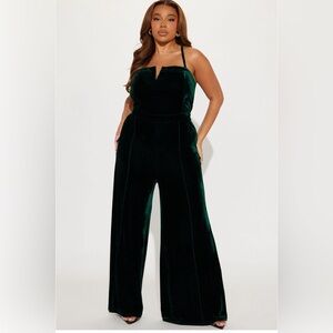 Size 2X Never Worn Green Felt Jumpsuit
